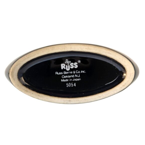 Russ Berrie Black Ceramic Decorative Small Vase 5054 - Picture 3 of 10